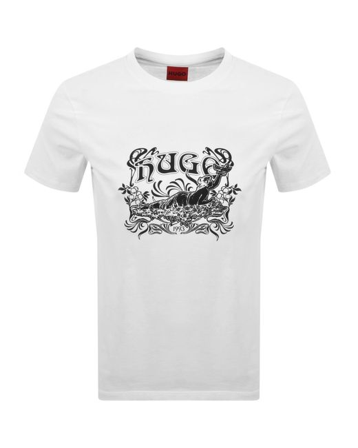 HUGO White Diwom T Shirt for men