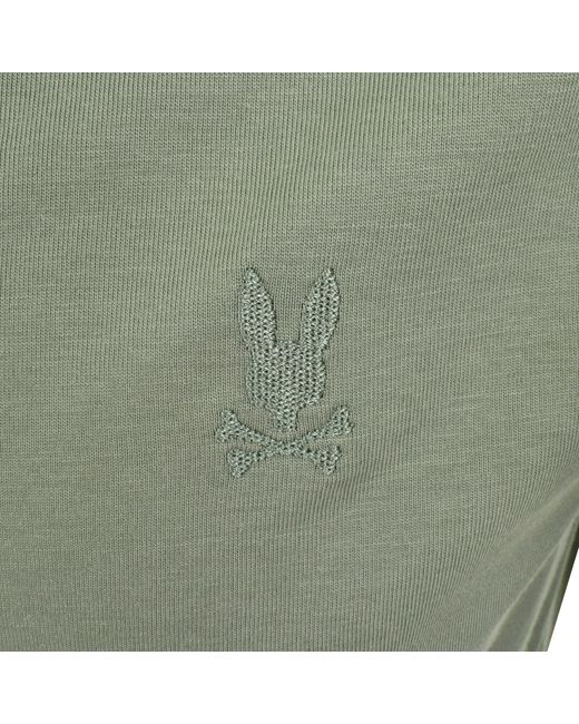 Psycho Bunny Green Bryan Camp Collar Shirt for men