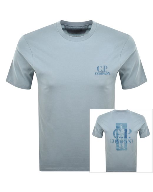 C P Company Blue Cp Company Graphic Logo T Shirt for men