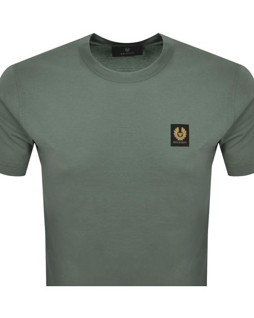 Belstaff Green Logo T Shirt for men