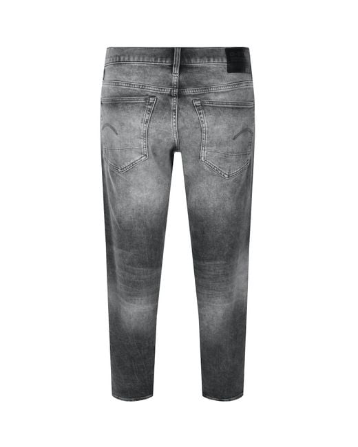 G-Star Gray G-Star 3301 Tapered Jeans Mid Wash for men