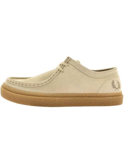 Fred Perry Natural Dawson Low Suede Shoe Oatmeal for men