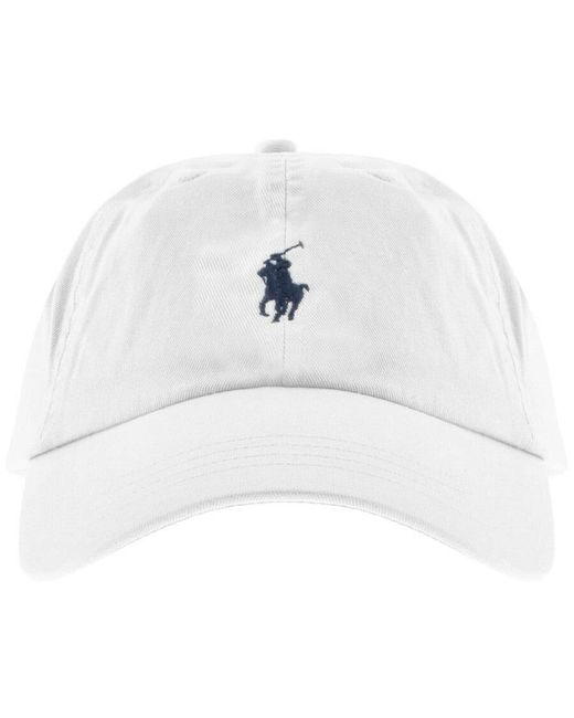 Ralph Lauren White Classic Baseball Cap for men
