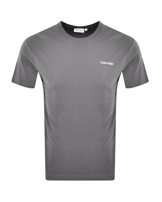 Calvin Klein Gray Interlock T Shirt for men