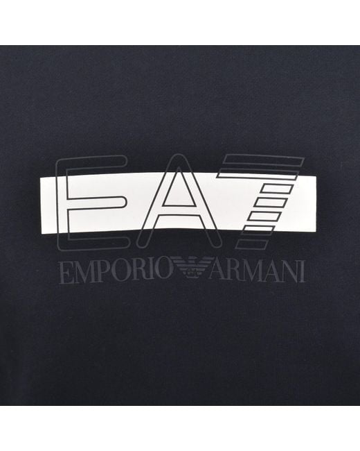 EA7 Blue Emporio Armani Logo Sweatshirt for men