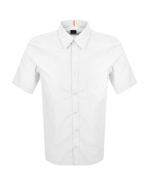 Boss White Boss Relegant 6 Short Sleeved Shirt for men