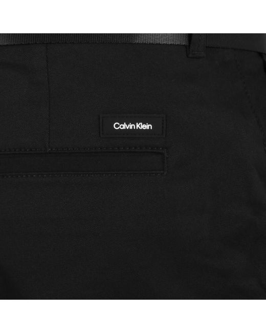 Calvin Klein Black Modern Twill Chinos for men