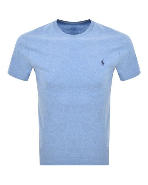 Ralph Lauren Blue Crew Neck Slim Fit T Shirt for men