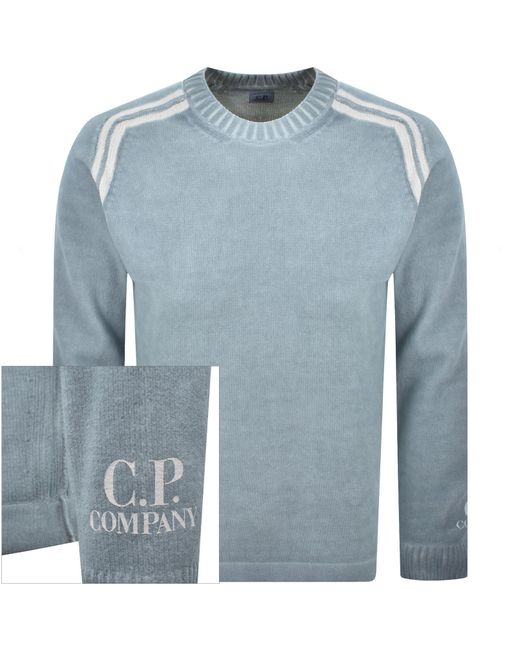 C P Company Blue Cp Company Chenille Jumper for men