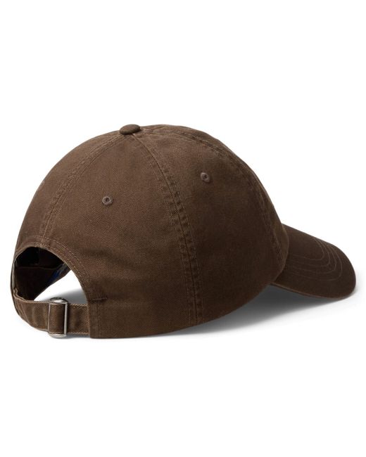 Ralph Lauren Brown Woven Baseball Cap for men