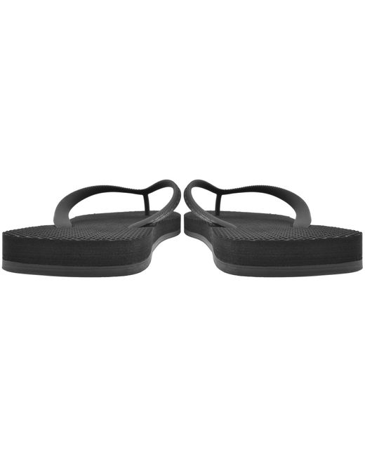 DSquared² Black Logo Flip Flops for men