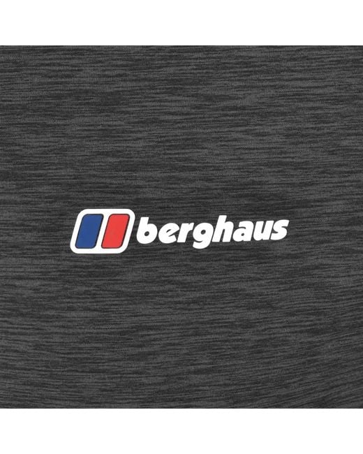 Berghaus Gray Farndale Half Zip Tech T Shirt for men