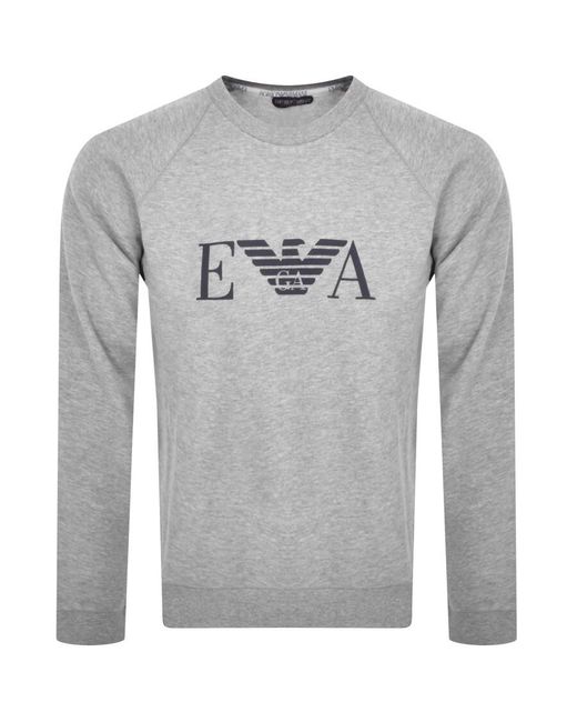 Armani Emporio Lounge Crew Neck Tracksuit in Gray for Men | Lyst