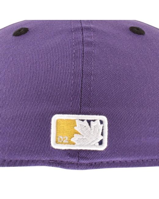 DSquared² Purple Logo Baseball Cap for men