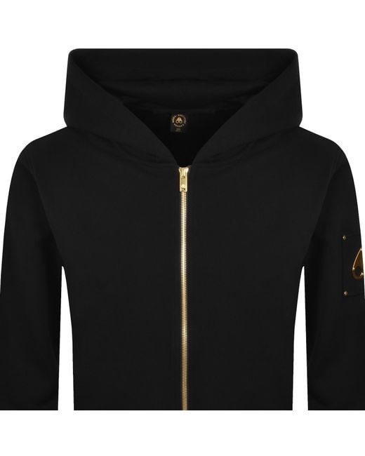 Moose Knuckles Black Snyder Zip Hoodie for men