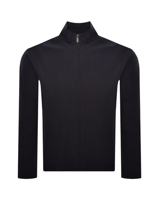 BOSS BUSINESS Blue Boss Structure Full Zip Sweatshirt Dark for men