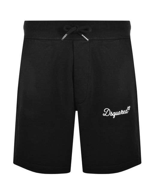 DSquared² Black Jersey Relax Shorts for men