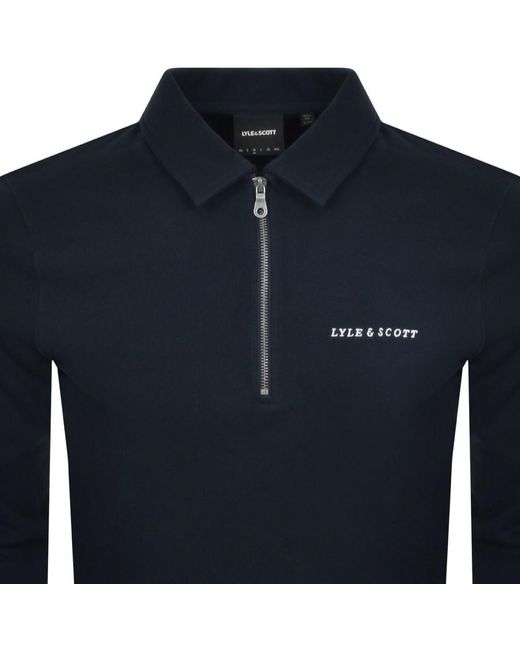 Lyle & Scott Blue Loopback Sweatshirt for men