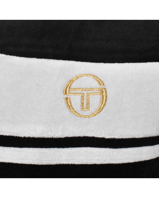 Sergio Tacchini Black Damarindo Velour Track Top for men