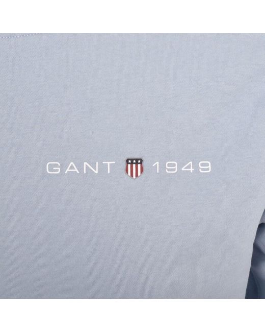 Gant Blue Regular Shield Crew Neck Sweatshirt for men