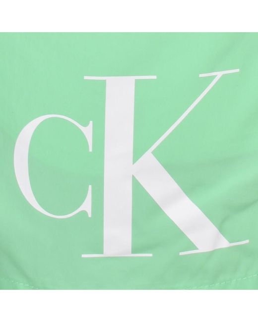Calvin Klein Green Logo Swim Shorts for men