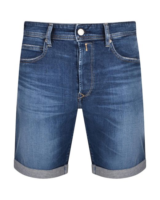 Replay Blue Rbj 981 Shorts Mid Wash for men