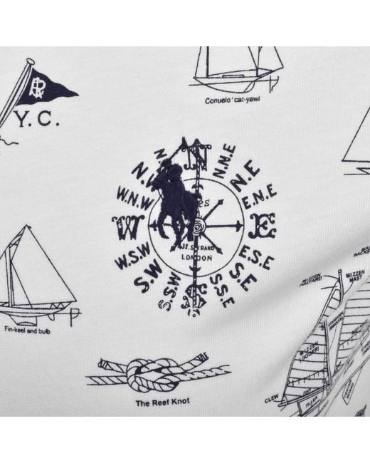 Ralph Lauren Gray All Over Print T Shirt for men