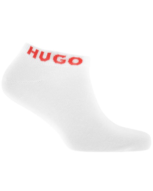 HUGO White 3 Pack Trainer Socks for men