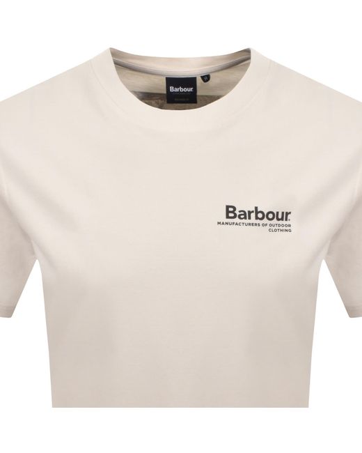 Barbour White Windfell Graphic T Shirt for men