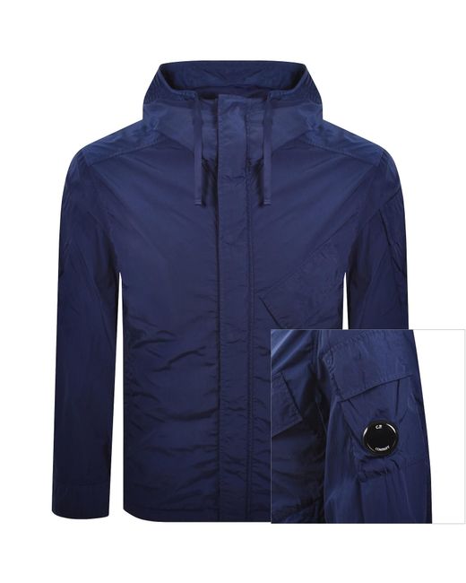 C P Company Blue Cp Company Chrome-R Zip Overshirt for men