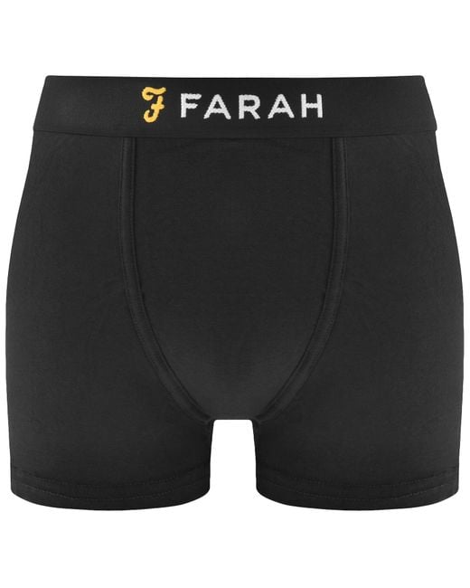 Farah Black Farah Carmi 5 Pack Trunks for men