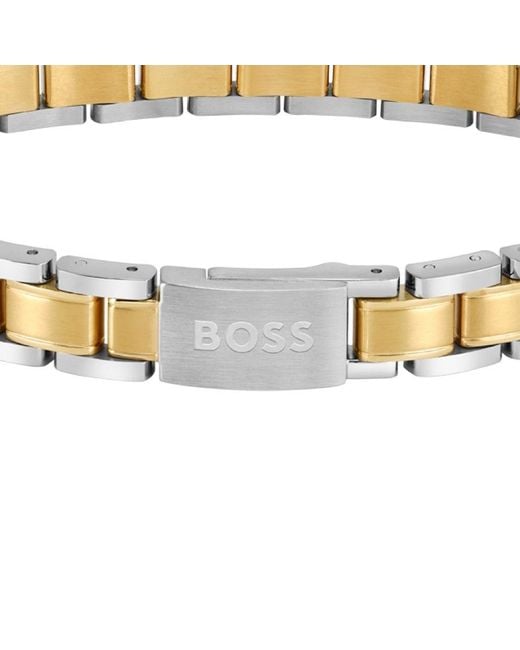BOSS BUSINESS Metallic Boss Metal Link Essentials Bracelet for men