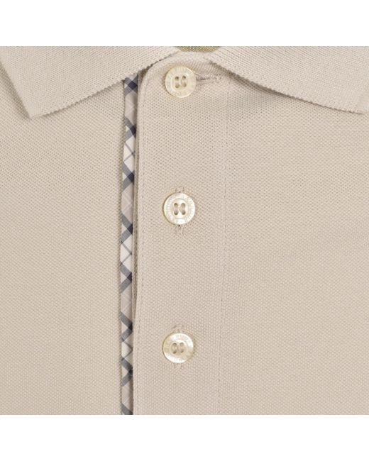 Barbour Natural Reston Tartan Trim Polo Mist for men