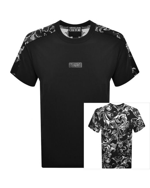 Versace Jeans Black Couture Regular Fit T Shirt for men