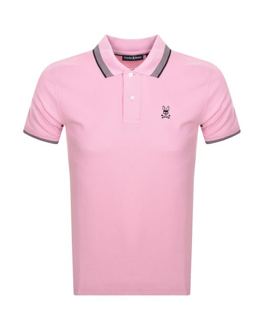 Psycho Bunny Pink Queensbury Polo T Shirt for men
