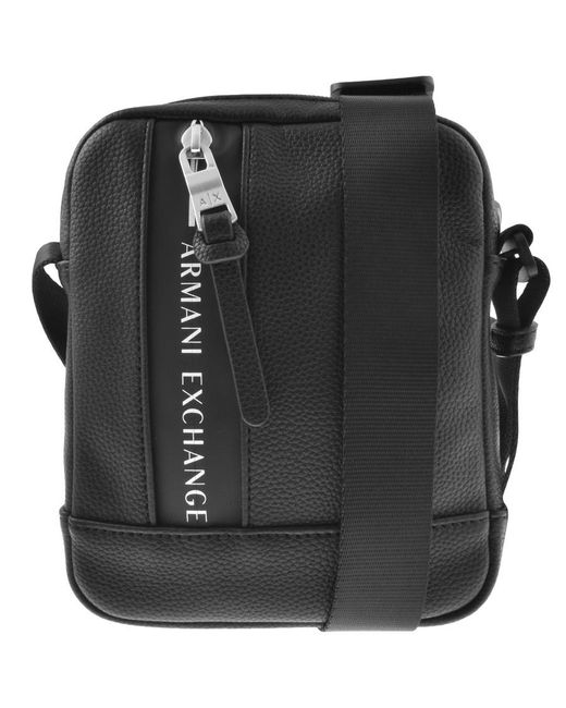 Armani Exchange Logo Messenger Bag in Black for Men Lyst