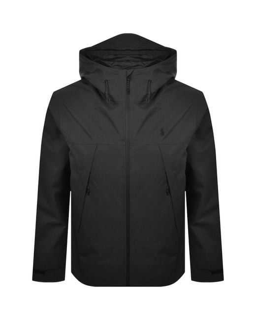 Ralph Lauren Black Windbreaker Jacket Deep for men