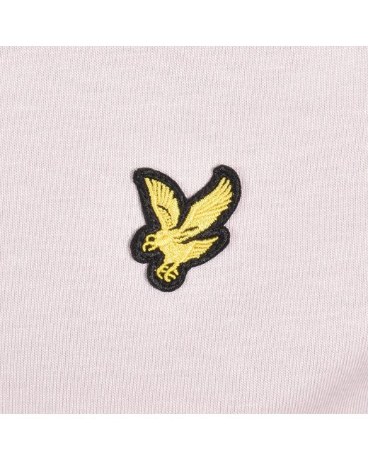 Lyle & Scott Pink Tipped T Shirt Iris for men