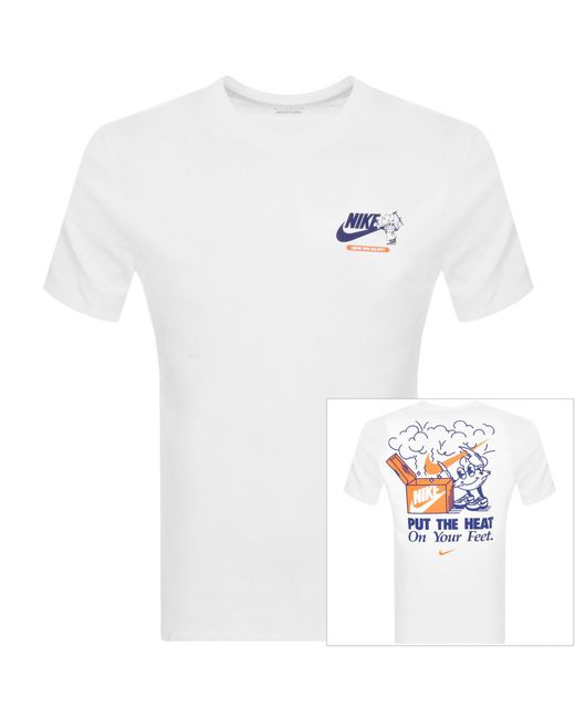 Nike White Graphic T Shirt for men