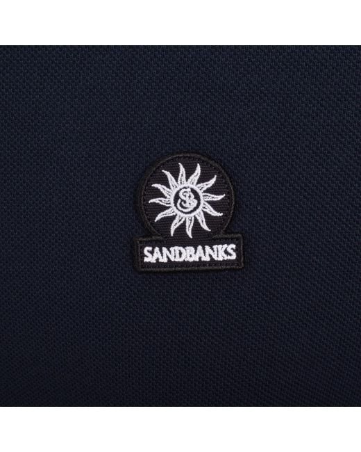 Sandbanks Black Stripe Hem Polo T Shirt for men