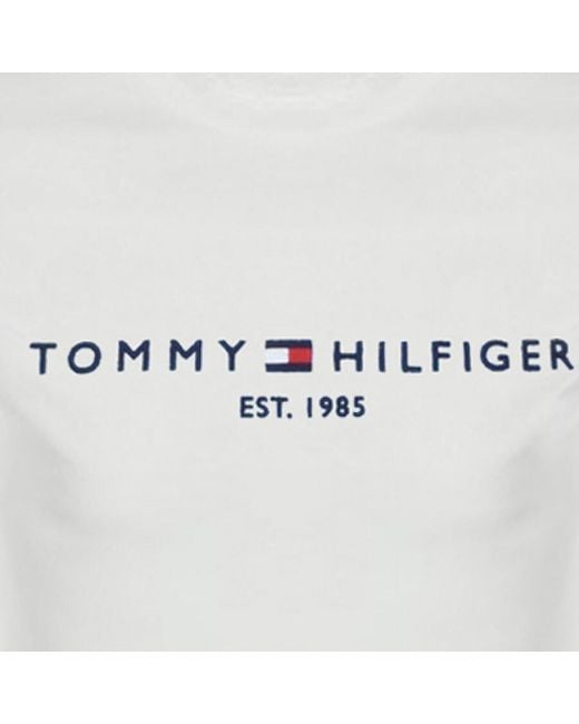 Tommy Hilfiger White Logo T Shirt for men