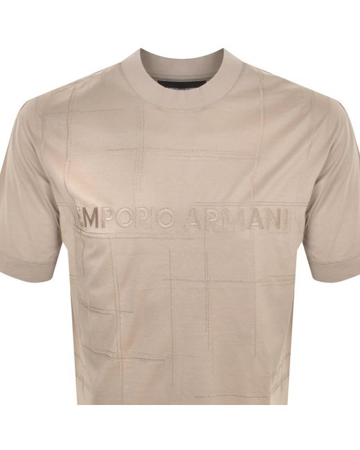 Armani Natural Emporio Lounge Logo T Shirt for men