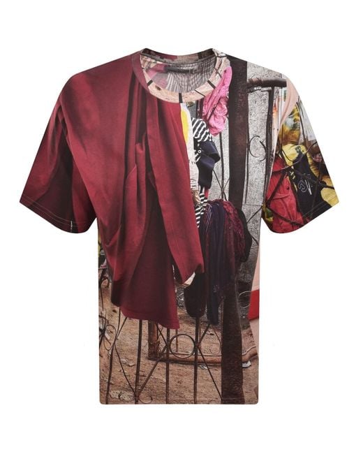 Vivienne Westwood Red Printed T Shirt for men