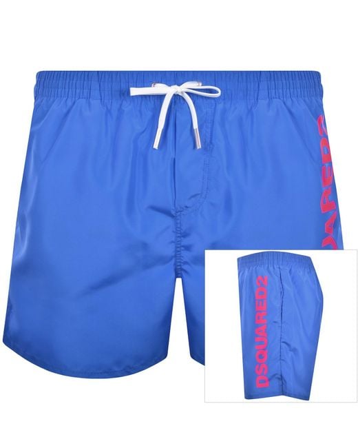 DSquared² Blue Boxer Swim Shorts for men