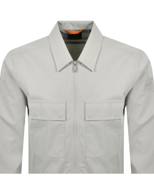 Boss Gray Boss Lozzy M Overshirt for men