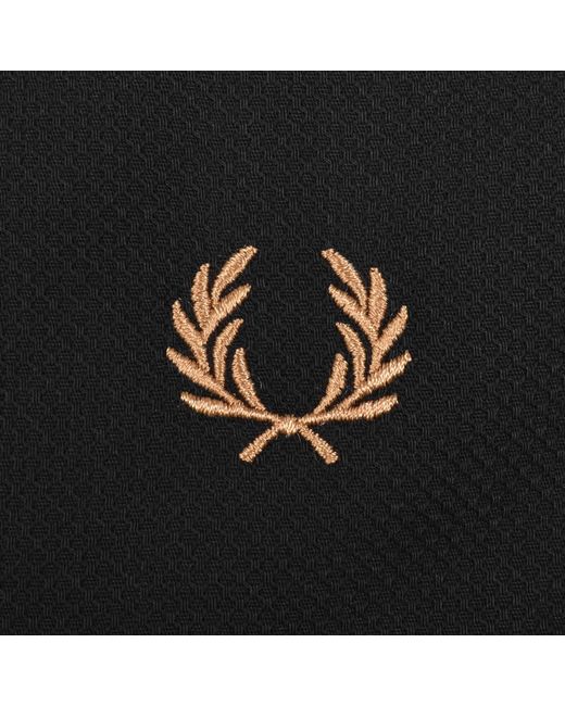 Fred Perry Black Pique Polo Collar Shirt for men