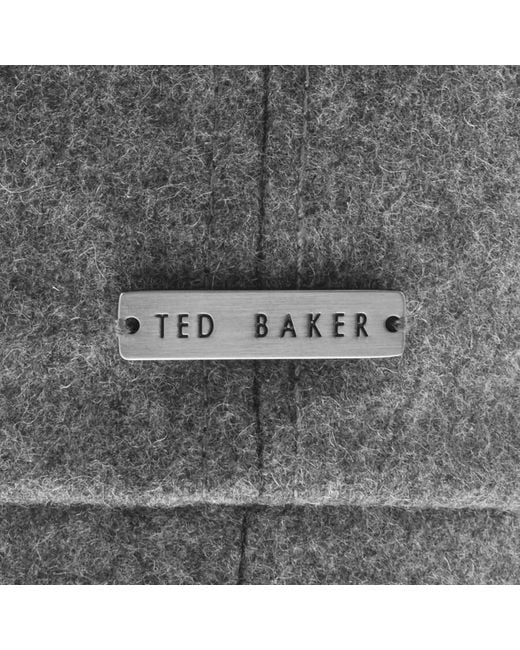 Ted Baker Gray Eliotti Flat Cap for men