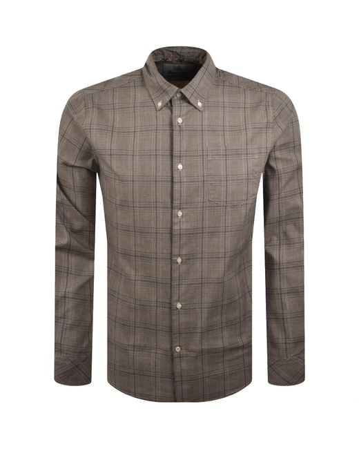 Barbour Brown Franklin Checked Shirt for men