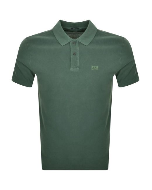 C P Company Green Cp Company Piquet Polo T Shirt for men