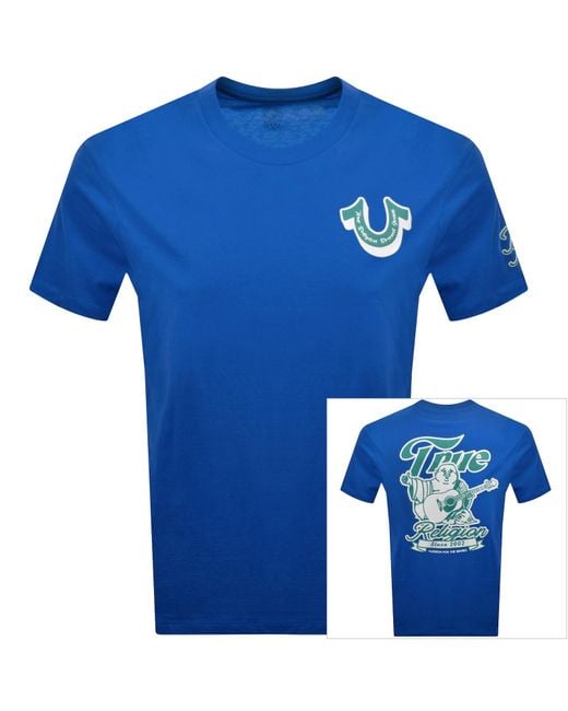 True Religion Blue Super Logo T Shirt for men